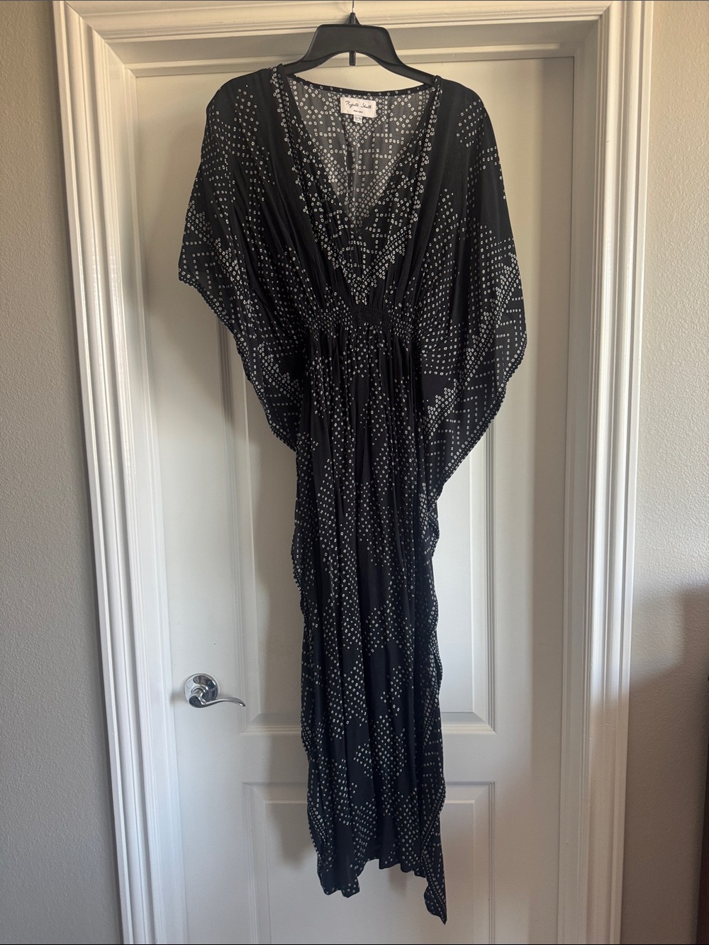 Free People Black Dot-Print Maxi Dress